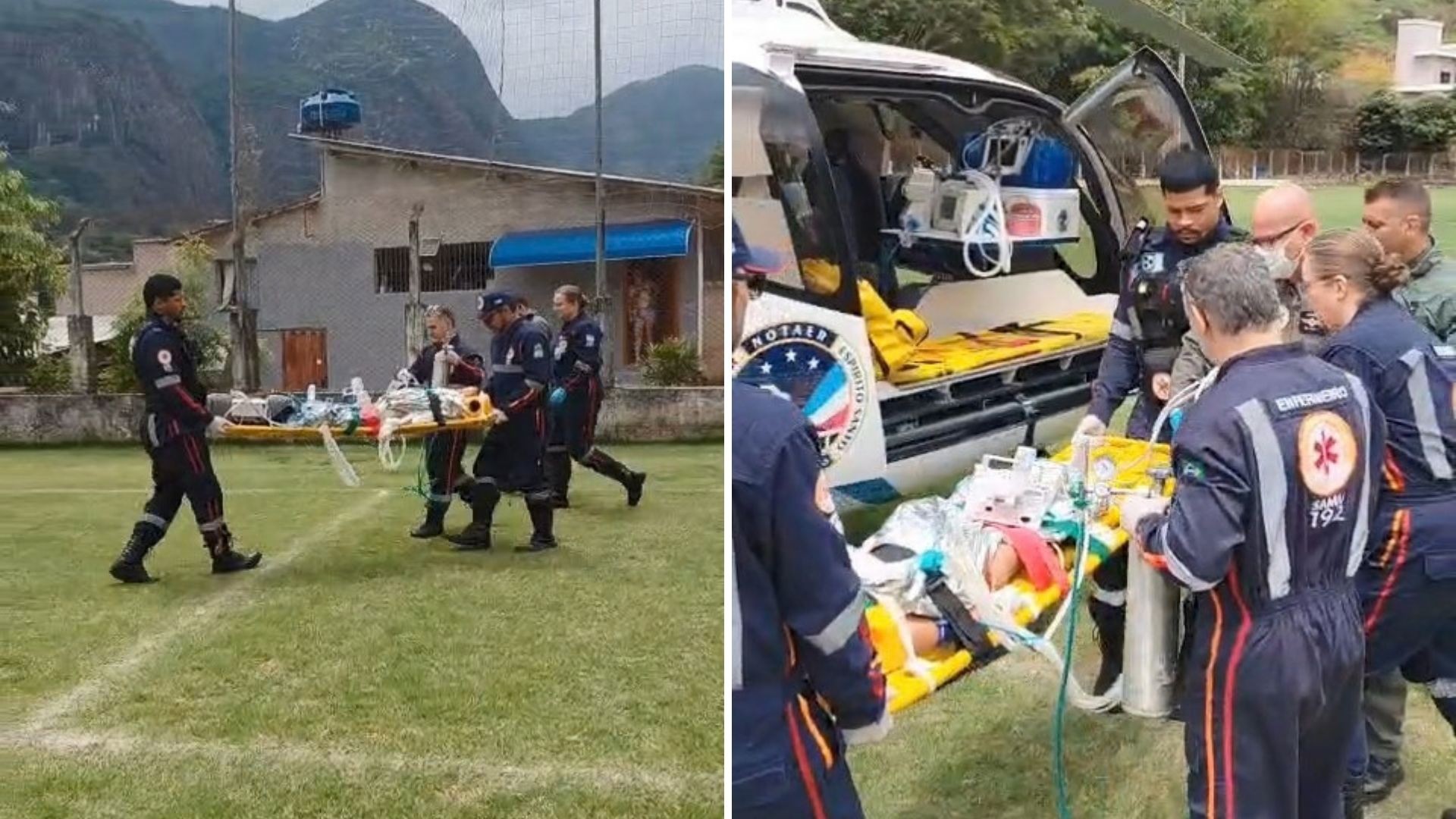 Criança fica gravemente ferida e é socorrida de helicóptero após cair de motocicleta com 4 ocupantes da mesma família no ES