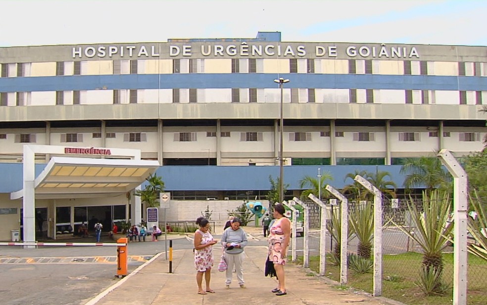 Fachada do Hospital de Urgncias de Goinia, em Gois  Foto: Reproduo/TV Anhanguera