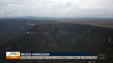 Erosões colocam em risco os rios, comunidades e a beleza das Serras Gerais