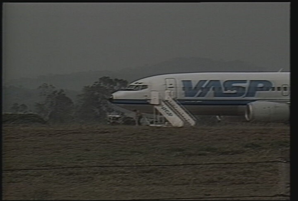 Avião que decolou de Porto Velho 375 da Vasp foi sequestrado em 1988  — Foto: TV Globo/ Acervo