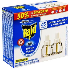 Refil para repelente eltrico lquido Raid 2 unidades 32,9 ml