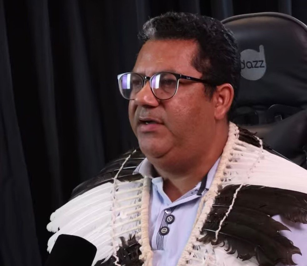 Isael Munduruku, candidato ao Governo do Amazonas pelo Rede Sustentabilidade. — Foto: Reprodução/Redes Sociais