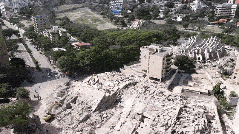Imagens de drone revelam dimensão da destruição causada por terremotos na Venezuela; VÍDEO