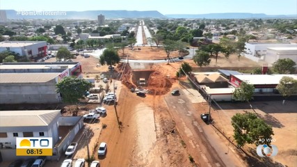 Imagens aéreas mostram paisagem e movimento em Palmas nesta manhã