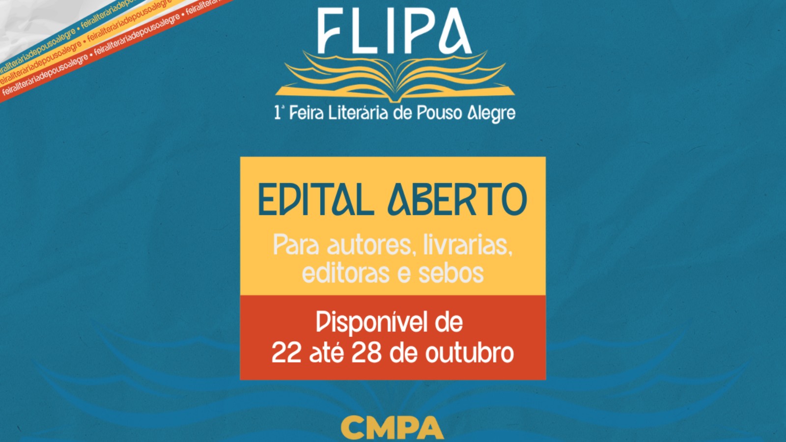 1ª Feira Literária de Pouso Alegre (FLIPA) abre edital para venda de livros