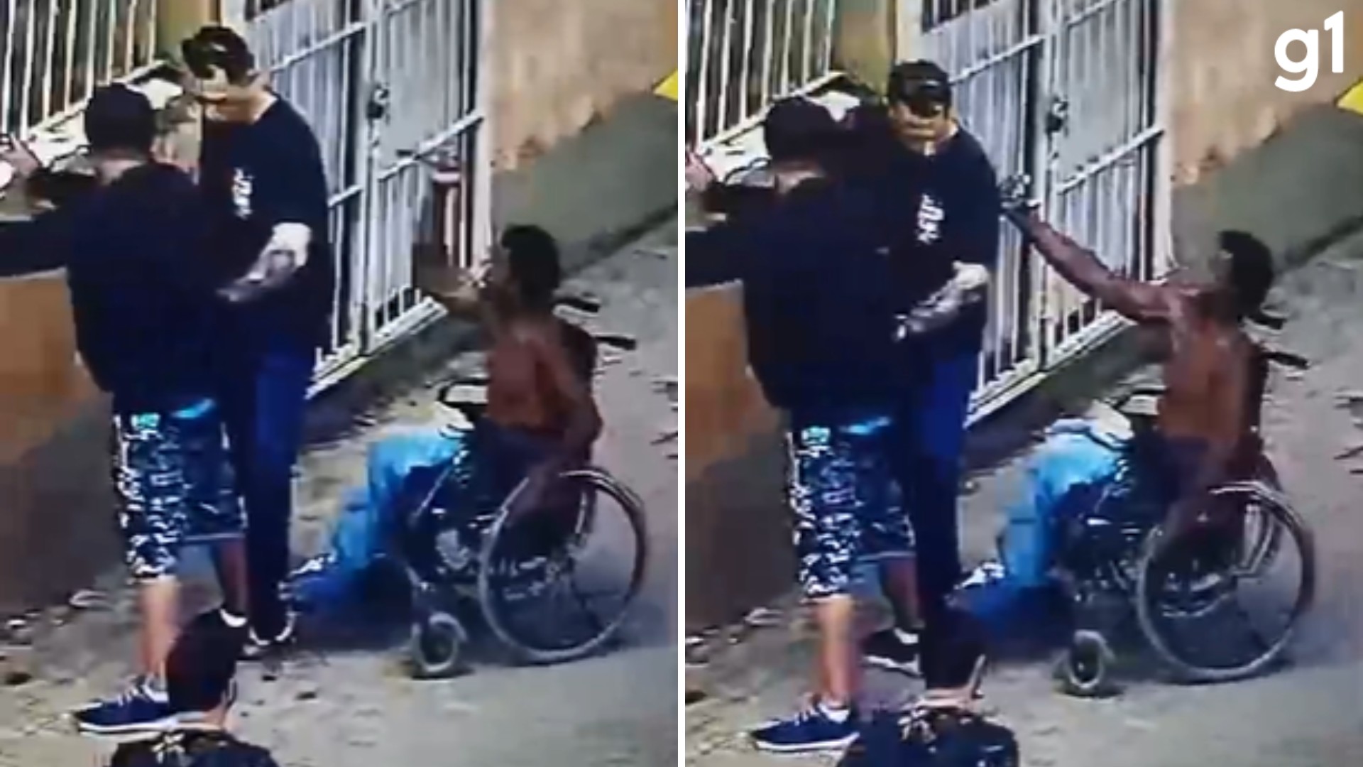 VÍDEO: homem em cadeira de rodas dá facada nas costas de policial durante abordagem em Porto Alegre