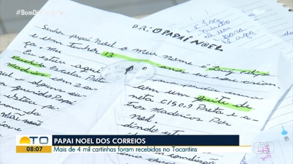 Campanha Papai Noel dos Correios recebe mais de 4 mil cartinhas no Tocantins