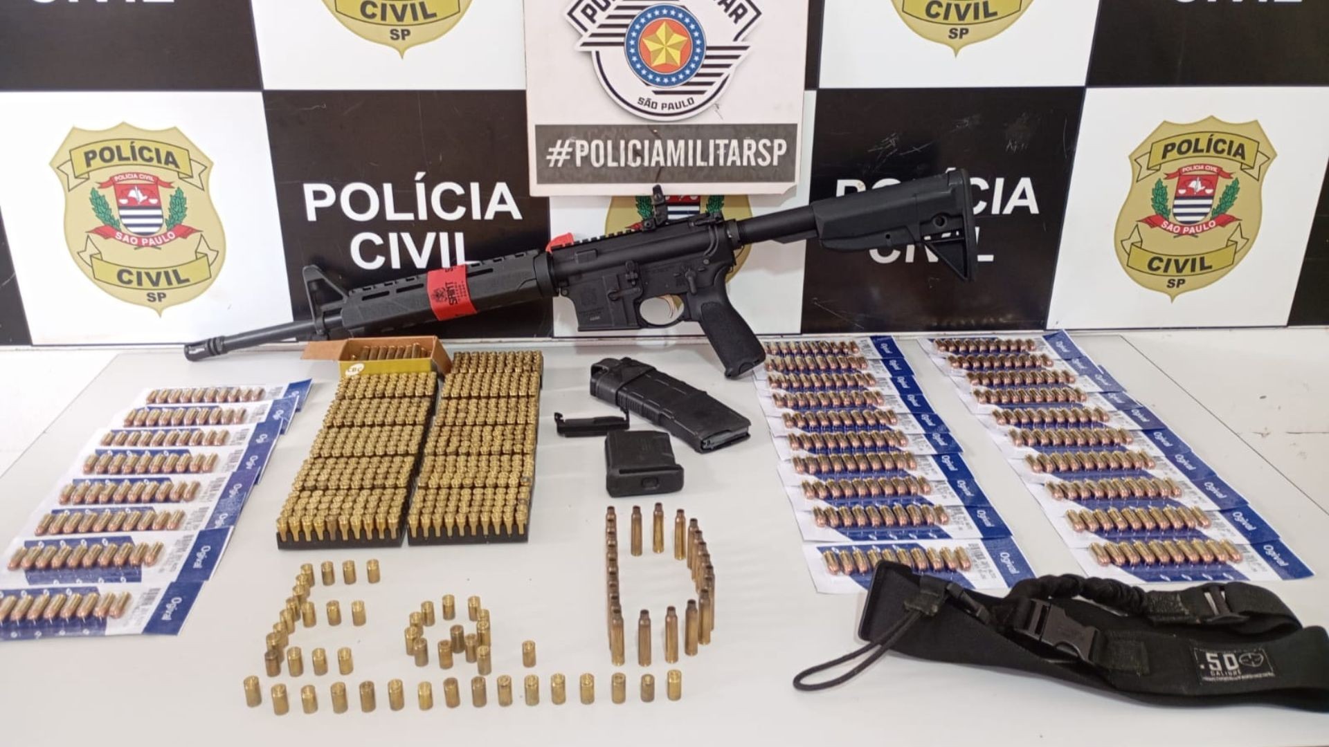 Homem furta fuzil e munições de casa em reforma e passa mal após ser preso no interior de SP