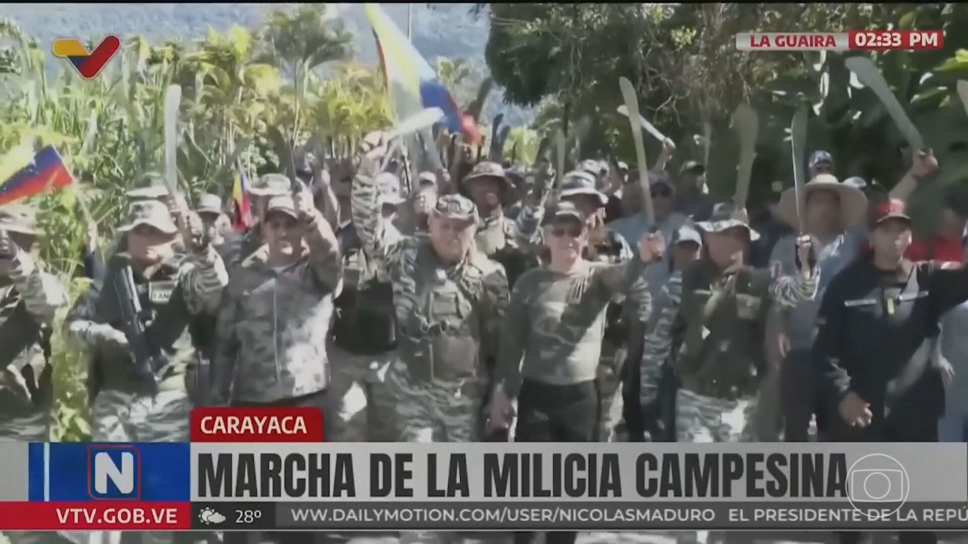 Venezuela posiciona militares perto do litoral em preparativos para possível invasão americana