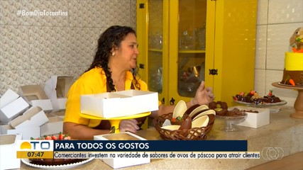 Comerciantes investem na variedade de sabores de ovos de páscoa para atrair clientes