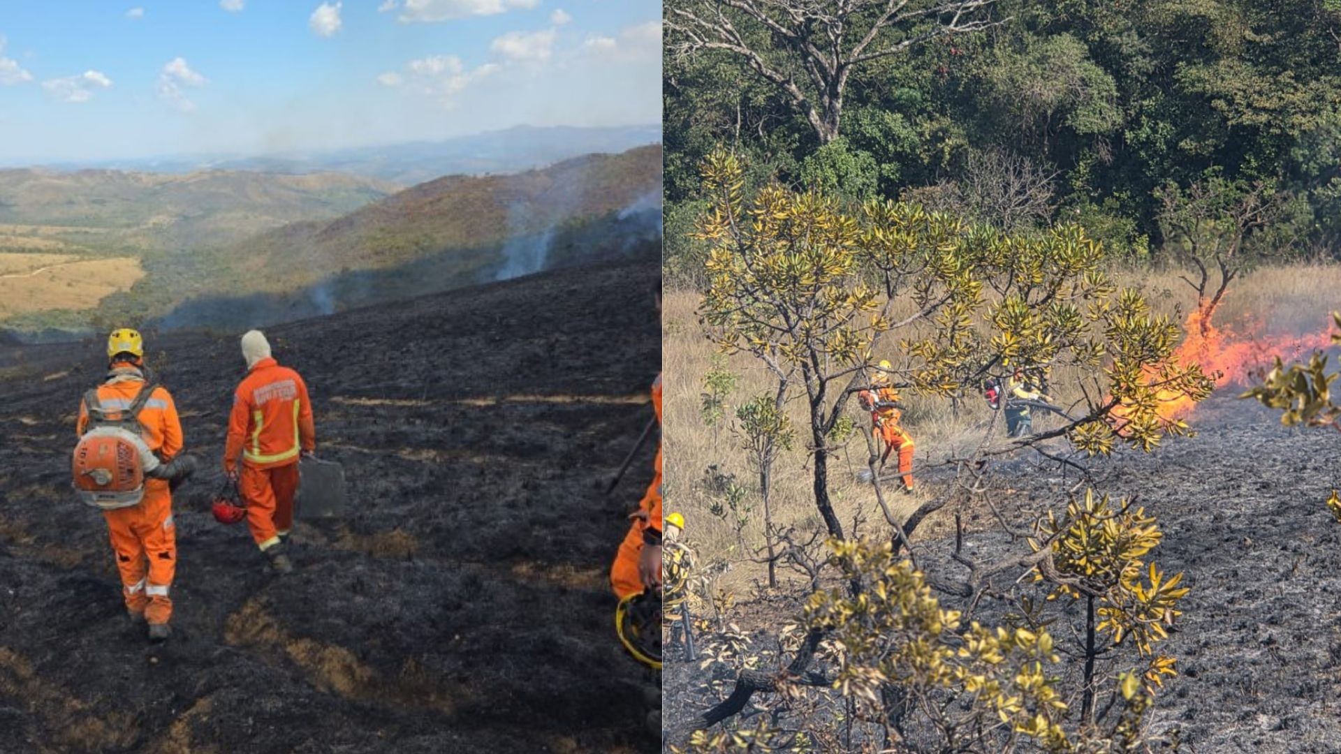 Incêndio atinge Parque Nacional da Serra do Gandarela, na Grande BH