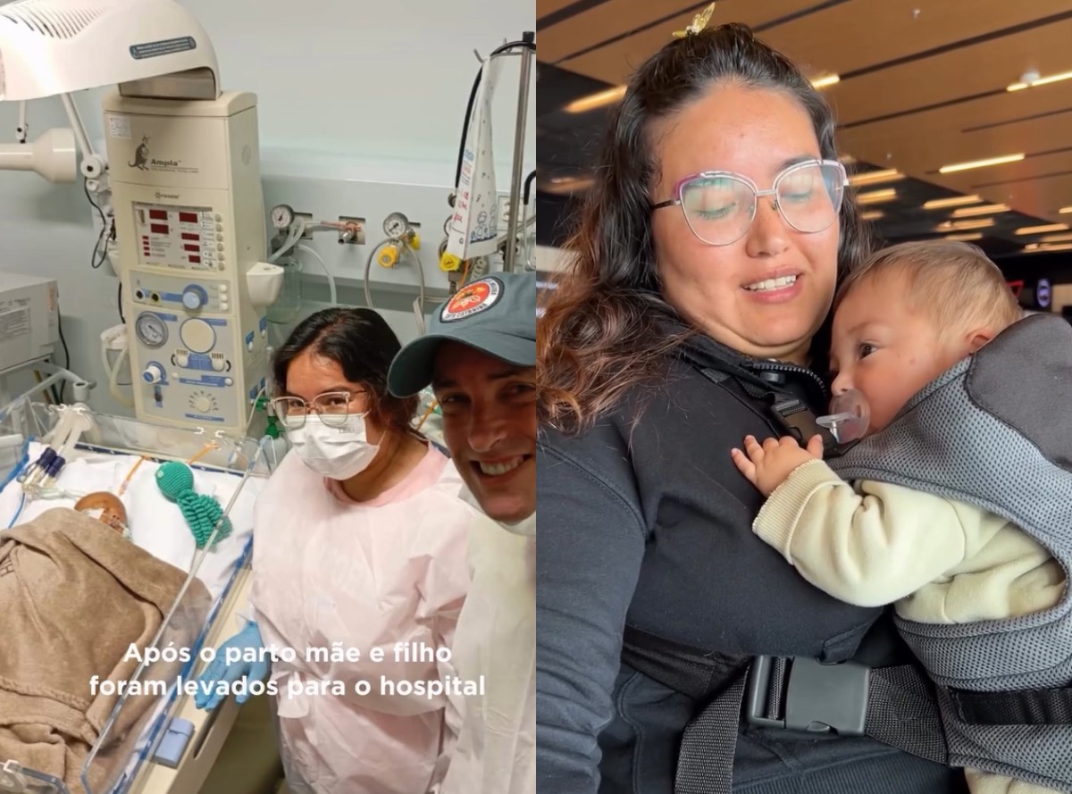 Turista chilena descobre gravidez no aeroporto de SC ao entrar em trabalho de parto e volta pra casa um ano depois