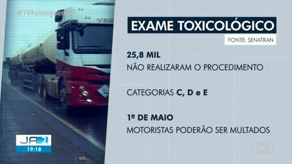 Termina nesta terça-feira prazo para motoristas de veículos pesados fazerem o toxicológico