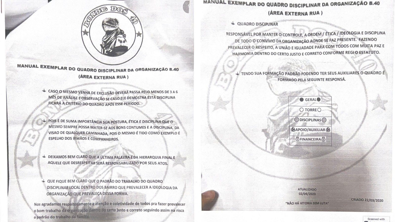 'Manual disciplinar' de facção é apreendido em operação com 11 presos em Teresina