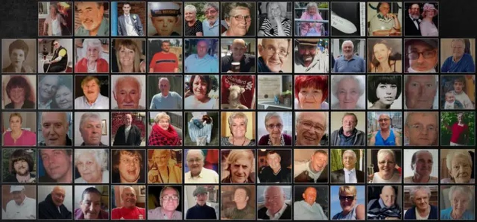 Vítimas cujos corpos e cinzas foram recuperados das dependências da Legacy em 2024 — Foto: Humberside Police/Via BBC