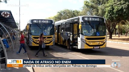 Linhas de ônibus de Palmas serão reforçadas para atender candidatos do Enem 2025