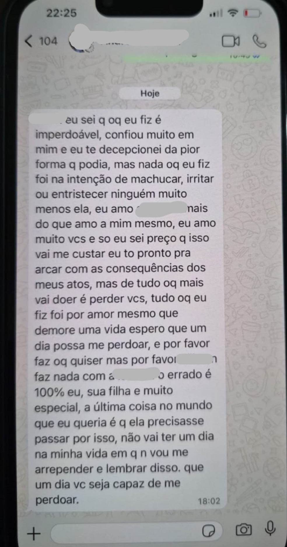 Print de conversa entre monitor de colégio civico-militar e mãe de adolescente em São João Nepomuceno — Foto: Reprodução/Redes Sociais