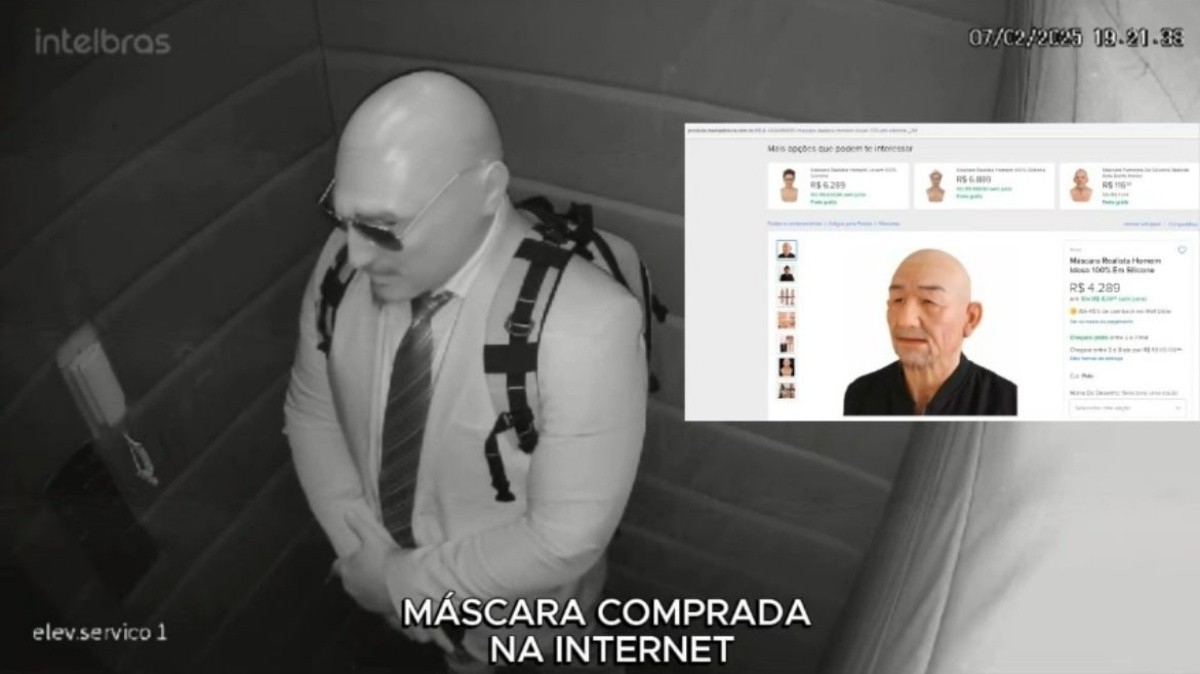 Máscara realista usada para furto em apart-hotel em Niterói é feita de silicone e foi comprada na web por R$ 1,8 mil, diz depoimento