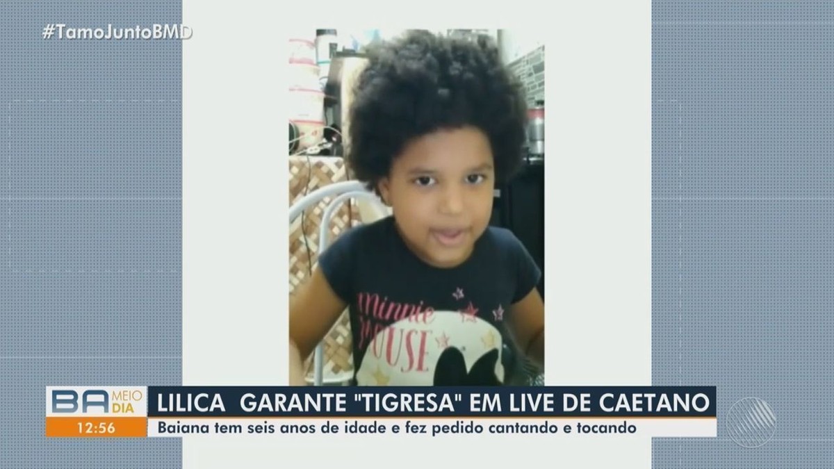 Baiana de 6 anos encanta Caetano Veloso com vídeo na internet