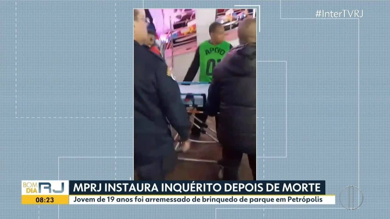 MPRJ investiga causas do acidente em parque de diversões em Petrópolis que matou um jovem de 19 anos