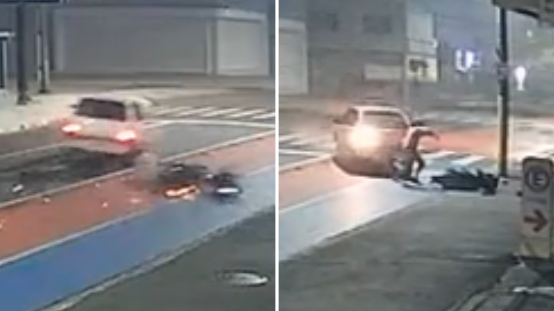 VÍDEO: adolescentes perseguem, atropelam e dão marcha ré em motociclistas com carro após briga em bar, no Paraná