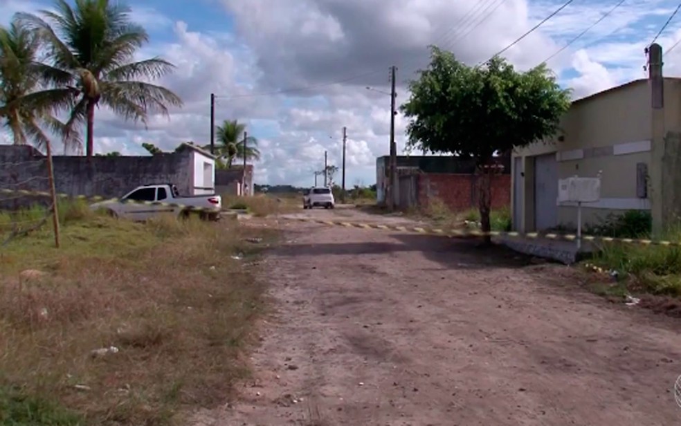 Rua onde ocorreu o chacina em Porto Seguro, em 2017 — Foto: Reprodução/TV Santa Cruz