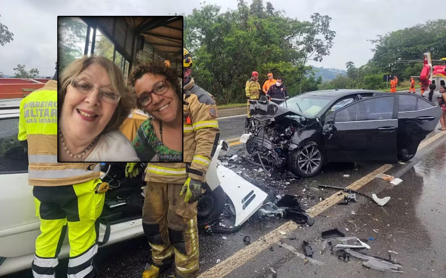 Morre enfermeira que ficou ferida em acidente na BR-459, em Pouso Alegre; idosa morreu no local