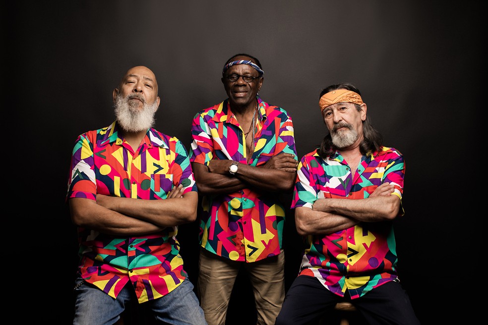 Skowa (à esquerda), Nereu Gargalo (ao centro) e João Parahyba formam o Trio Mocotó — Foto: José de Holanda / Divulgação