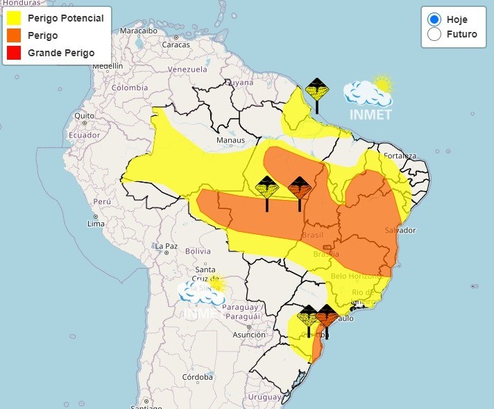 INMET emite alerta de 'perigo' para 117 cidades do Leste mineiro