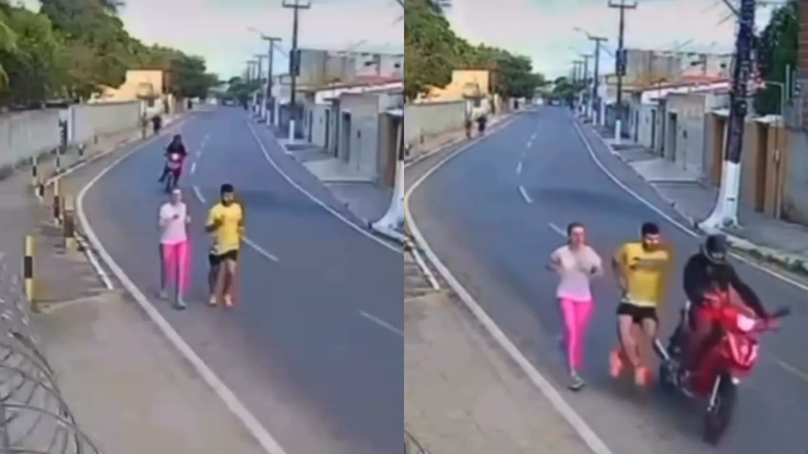 Vídeo: motociclista atropela corredor e foge sem prestar socorro, na Grande Fortaleza