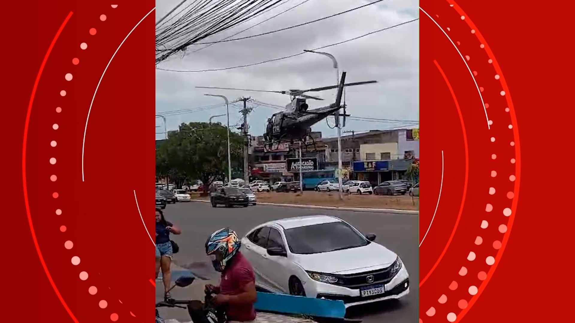 VÍDEO: Criminosos assaltam instituição financeira em São Luís; helicóptero do CTA pousou na avenida para tentar localizar assaltantes