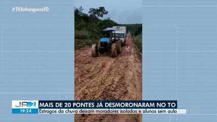 Mais de 20 pontes já desmoronaram no Tocantins