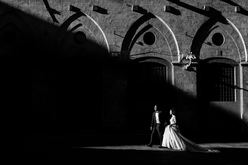Imagem vencedora na categoria 'Preto & Branco' — Foto: Fabio Mirulla/International Wedding Photographer of the Year 2023