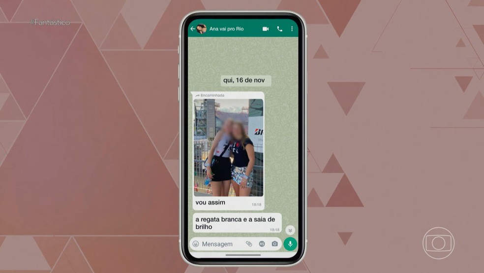 Em grupo com os pais, Ana Clara compartilhou detalhes da viagem. — Foto: TV Globo/Reprodução