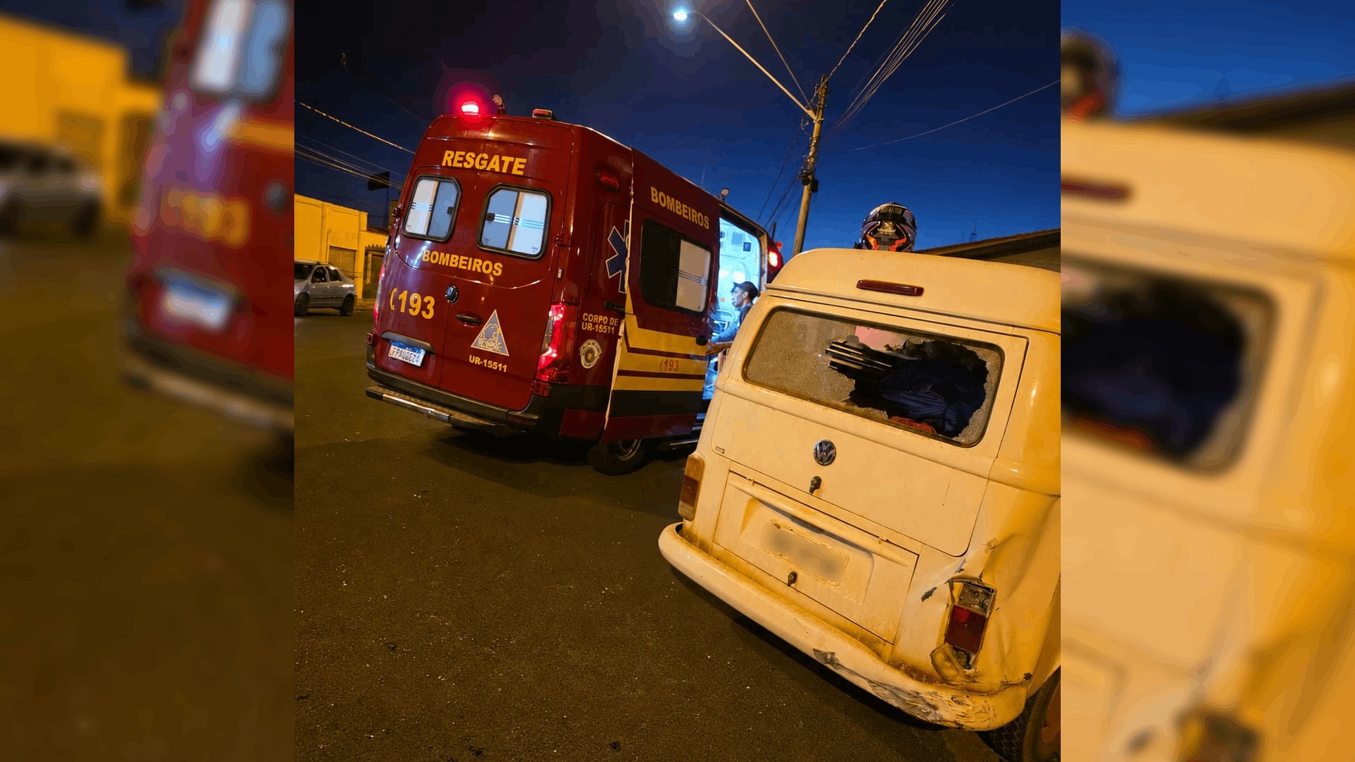 Motociclista fica gravemente ferido após bater em Kombi em Botucatu