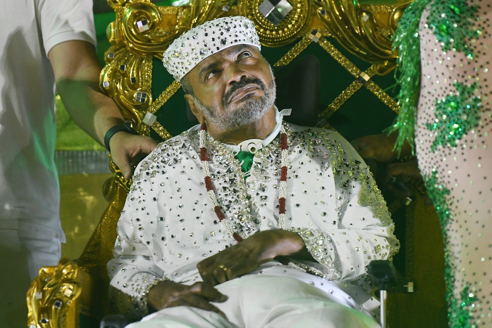 Arlindo Cruz no Império Serrano — Foto: Alexandre Durão/g1