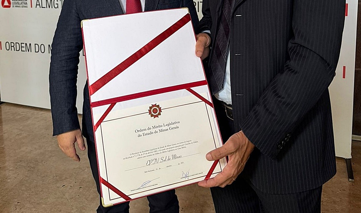 EPTV Sul de Minas recebe a Medalha da Ordem do Mérito Legislativo, da ALMG