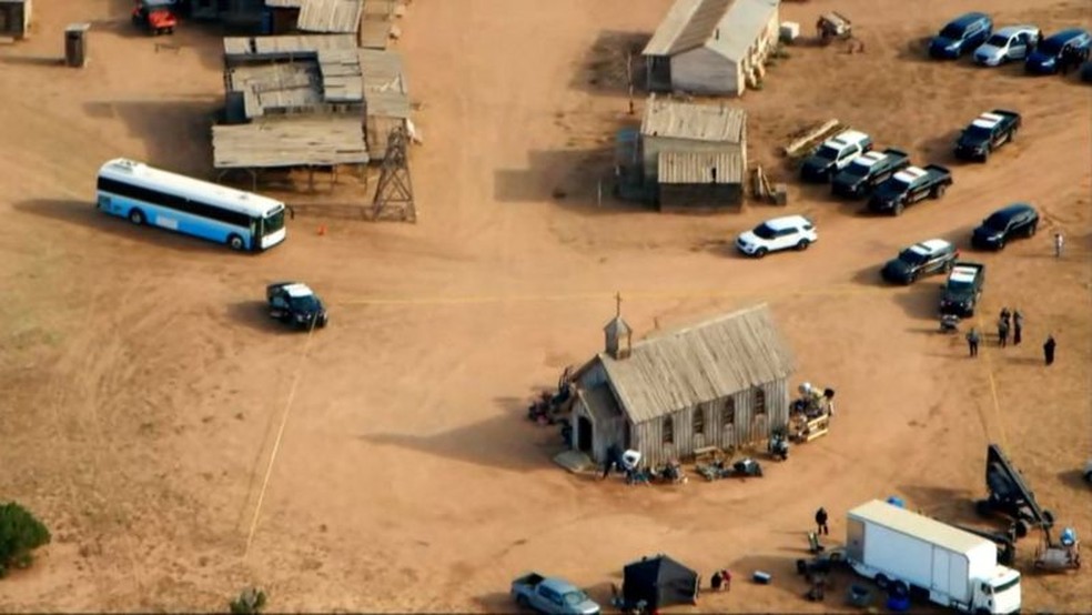 O disparo aconteceu no set do filme de faroeste 'Rust', no Novo México — Foto: Reuters