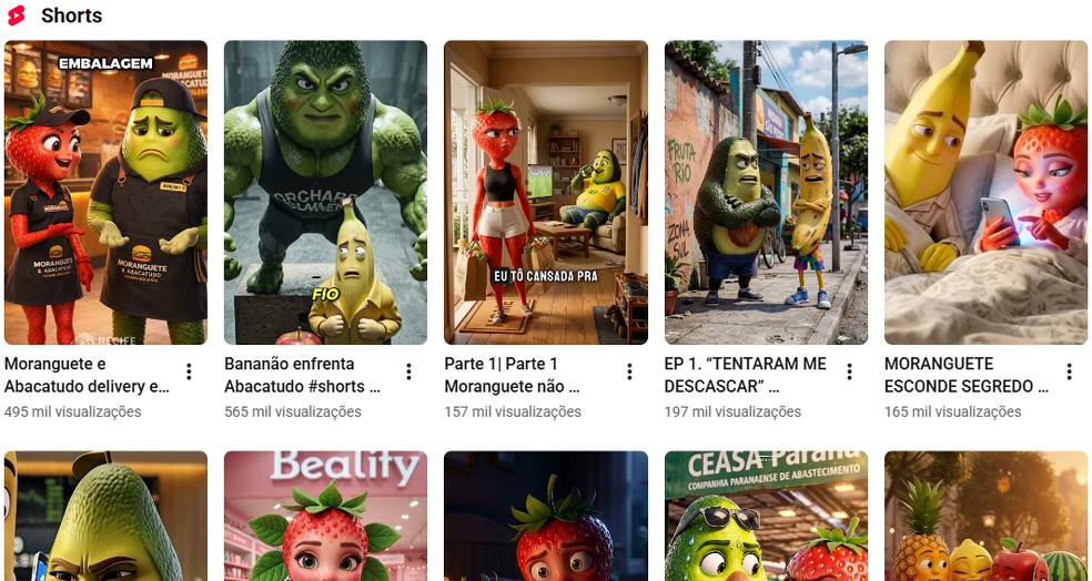 'Novela das frutas' viralizou nos últimos meses nas redes sociais — Foto: Reprodução/YouTube