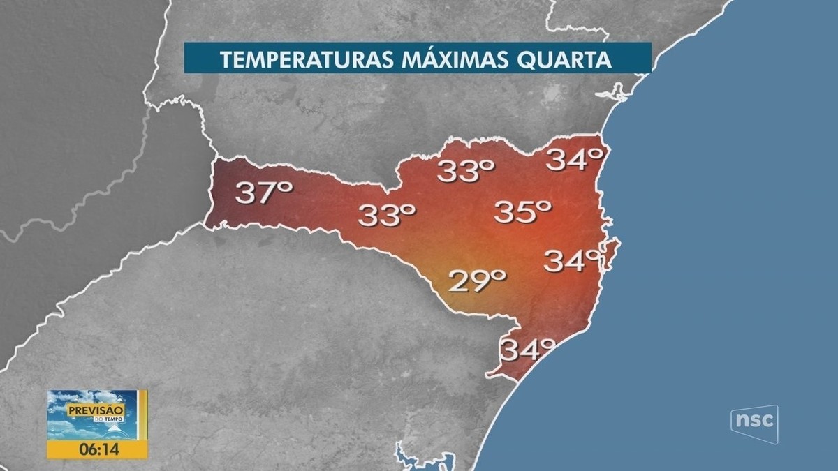 Previsão do tempo em SC indica altas temperaturas e risco de temporais ...