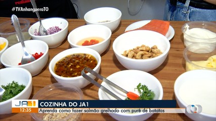 Aprenda a fazer receita de salmão grelhado com purê