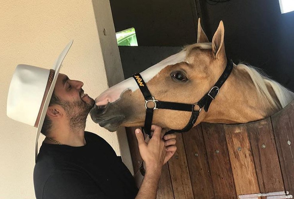 Mano Walter cria cavalos em um rancho a 15 minutos de Maceió — Foto: Reprodução/Instagram/Mano Walter