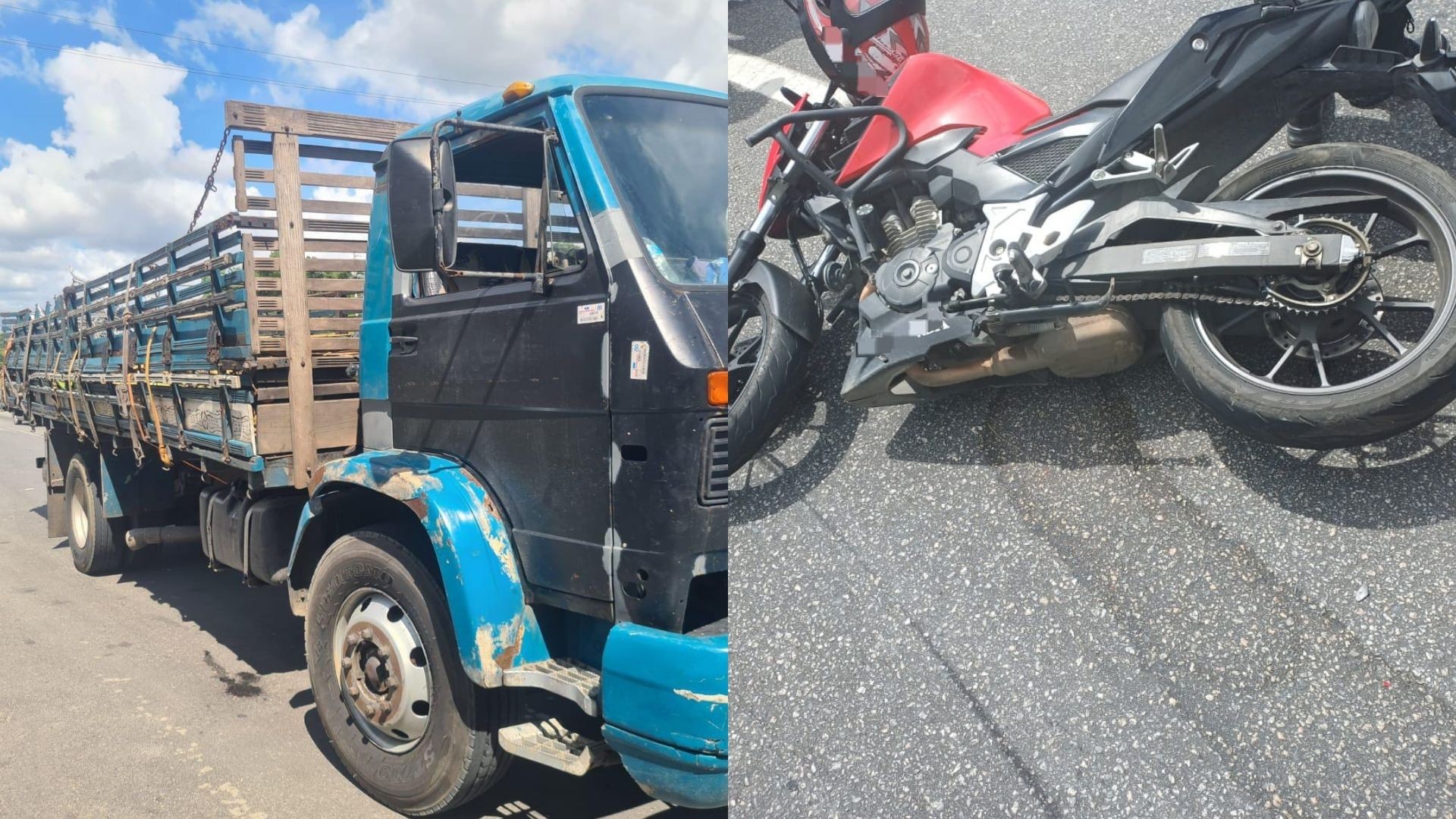 Motocilista morre após cair embaixo de caminhão e ser atropelado na BR-101