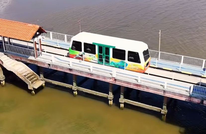 Tradicional ‘bondinho’ volta a funcionar com reinauguração do Trapiche Eliezer Levy, em Macapá 