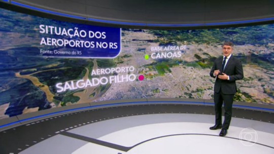 Rio Grande do Sul ainda lida com interrupções e bloqueios nos transportes - Programa: Jornal da Globo 