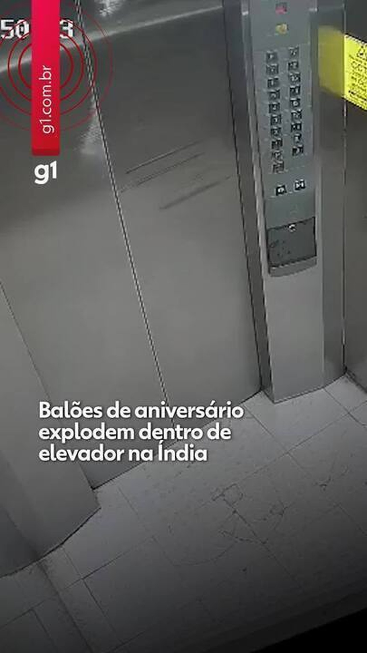 VÍDEO: Balões de aniversário explodem dentro de elevador na Índia