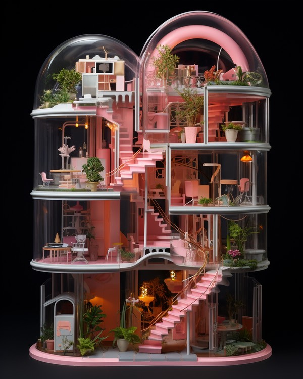 Casa da Barbie em tamanho real é construída dentro da Galeries