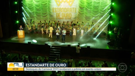 Destaques do carnaval são celebrados na festa do Prêmio Estandarte de Ouro - Programa: Bom Dia Rio 