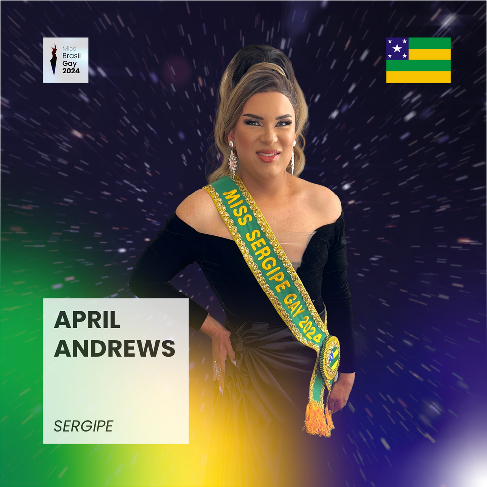 April Andrews, de Sergipe — Foto: Miss Brasil Gay/Divulgação