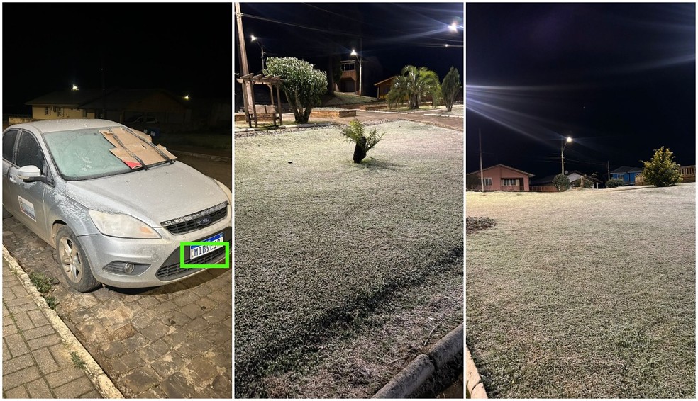 Carro congelado em Urupema